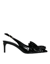 Dolce & Gabbana Black Patent Leather Heels Slingback Shoes -   -  Dolce & Gabbana.